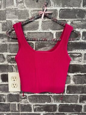 Altar’d State ribbed crop top pink tank top